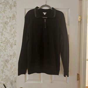 Calvin Klein Long Sleeve Black Half-Zip Sweater